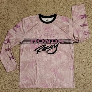 New Honda Racing Motocross Pink Long Sleeve Shirt